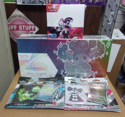 POKEMON PRISMATIC SUPER PREMIUM + DESTINED BOOSTER BOX + (2) BLACK WHITE TECH - Image 1