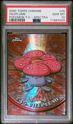 2000 TOPPS CHROME POKEMON T.V. #45 VILEPLUME-SPECTRA PSA 10 - Image 1
