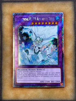 Yugioh Elemental HERO Absolute Zero RA03-EN231 Platinum Secret Rare 1st Ed NM - Image 1