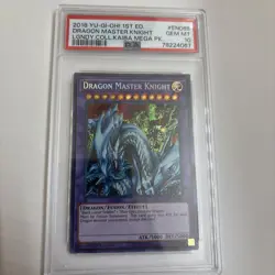 Yugioh PSA 10 GEM MINT Dragon Master Knight LCKC-EN065 1st Edition Secret Rare - Image 2