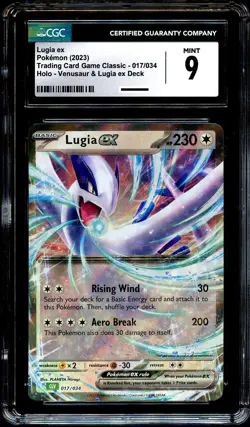 CGC 9 MINT Lugia Ex 017/034 HOLO RARE Classic Collection Pokemon Card - Image 2