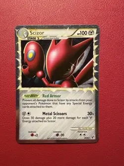 Pokemon TCG Scizor Prime 84/90 Undaunted Holo Rare Card NM - Image 1