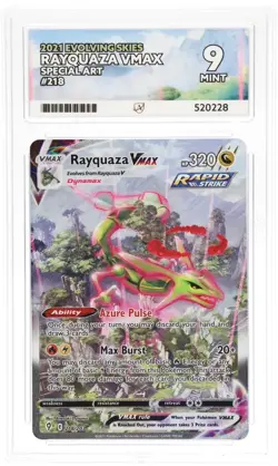 Rayquaza VMAX 218/203 Evolving Skies Alternative Art Pokemon Card Ace 9 - Image 1