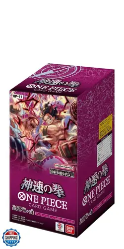 BANDAI ONE Piece Card Game, Fist of God Speed (OP-11) Booster Box - 24 Packs - Image 1