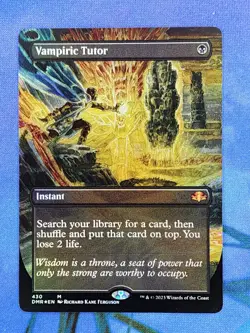 1x FOIL BORDERLESS ALT ART Vampiric Tutor, NM, DMR, Magic: the Gathering, MtG - Image 1