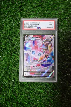 2022 POKEMON SWORD & SHIELD BRILLIANT STARSFULL ART/SYLVEON VMAX TG15 PSA 9 - Image 1