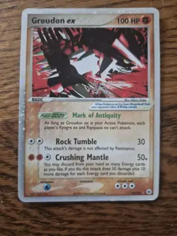 2004 Pokemon EX Hidden Legends Groudon Ex #93/101 Good Condition - Image 3