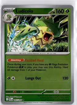 Ludicolo 007/094 Phantasmal Flames Reverse Holo Uncommon Pokemon TCG Card - Image 3
