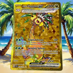 Pokemon TCG Alolan Exeggutor EX 248/191 Gold Hyper Rare Holo Surging Sparks Card - Image 1