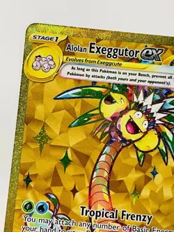 Pokemon TCG Alolan Exeggutor EX 248/191 Gold Hyper Rare Holo Surging Sparks Card - Image 4