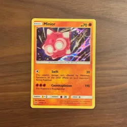 Minior Holo 77/145 LP Rare Guardians Rising 2017 Pokemon Card TCG - Image 1