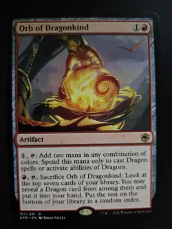 Orb of Dragonkind NM Adventures in the Forgotten Realms MTG FREE SHIPPING - Image 1