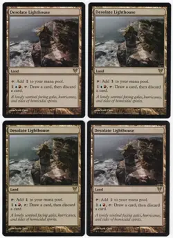 Desolate Lighthouse x4 4x 2012 Avacyn Restored PLAYSET Rare Land MTG SP - NM AZ5 - Image 1