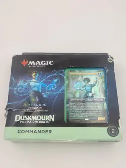 Magic The Gathering Duskmourn Commander Jump Scare Zimone Deck Damaged Box MTG - Image 1