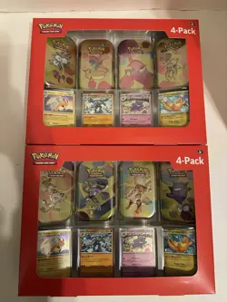 2 Pokemon Scarlet & Violet 4pk Mini Tins w/ 4 Promo cards Sealed - Image 3