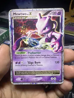 Mewtwo LV x #DP28 Holo Rare Black Star Promo Diamond Pearl Pokemon Card TCG DMG - Image 1