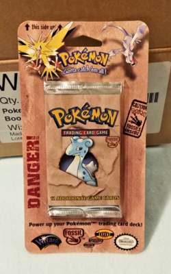 1999 Pokemon Fossil Blister Pack - Factory Sealed (Unopened) WOTC Lapras - Image 1