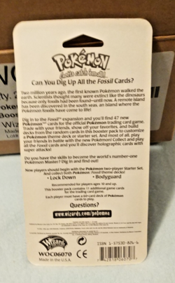 1999 Pokemon Fossil Blister Pack - Factory Sealed (Unopened) WOTC Lapras - Image 3