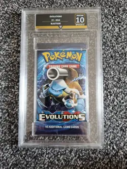 Pokemon XY Evolutions Booster Pack - Blastoise Art - Graded 10 - Image 1