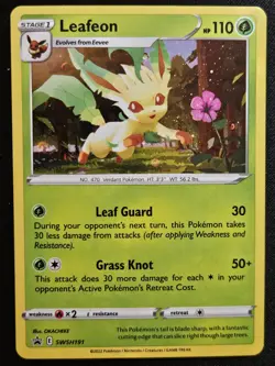 Leafeon SWSH191 Black Star Promos Cosmos Holo Eeveelution Pokemon TCG 2022 NM - Image 1