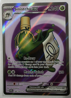 Sinistcha ex - 189/167 - Pokemon TCG Twilight Masquerade - LP - Full Art - HOLO - Image 1