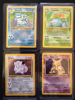 Base Set 2 Holo Pokemon Lot - Alakazam, Blastoise, Venusaur, Clefairy WOTC 2000 - Image 1
