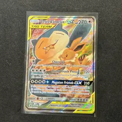 Eevee & Snorlax GX SM169 NEAR MINT Black Star Promo Pokemon TCG - Image 1