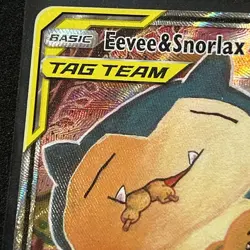 Eevee & Snorlax GX SM169 NEAR MINT Black Star Promo Pokemon TCG - Image 2