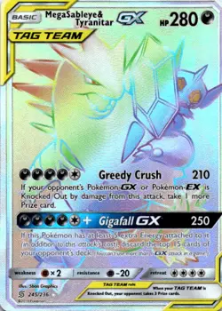 NM Mega Sableye & Tyranitar Tag Team GX - 245/236 - Secret Rare Pokemon - Image 1