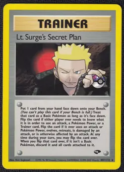 Pokemon Lt. Surge’s Secret Plan 107/132 Non-Holo Rare Gym Challenge - Image 1
