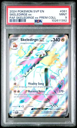2024 POKEMON SVP EN-SV BLACK STAR PROMO #081 SKELEDIRGE EX PSA 9 - Image 1