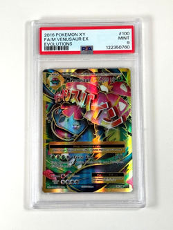 2016 POKEMON XY EVOLUTIONS #100 FULL ART/M VENUSAUR EX PSA 9 - Image 1