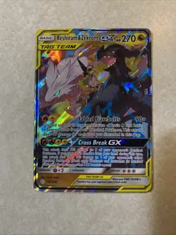 Pokemon TCG Reshiram & Zekrom GX 157/236 Cosmic Eclipse Ultra Rare S&M - Image 1