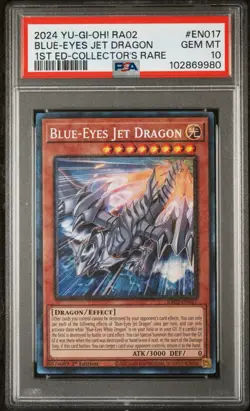2024 PSA 10 YUGIOH 25TH 1ST ED COLLECTORS RARE BLUE EYES JET DRAGON ?? - Image 1