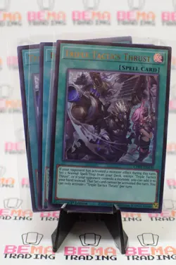 Yugioh! 3x Triple Tactics Thrust CH01-EN030 Ultra Rare 1st Ed NM - Image 1