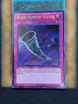 Yugioh Black Horn Of Heaven LCYW-EN300 Secret Rare LP - Image 1