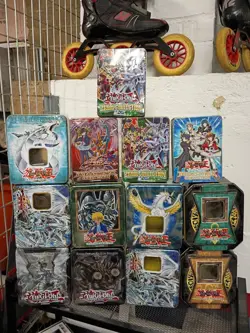 2006 Yu-Gi-Oh! Tin Bundle - 4 Vintage Card Tins - EMPTY TINS ONLY - Image 1