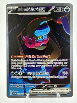 Pokemon TCG Munkidori EX 091/064 Shrouded Fable Special Illustration Rare Card - Image 1