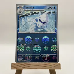 Vanillish 028/086 (Poke Ball Pattern) Pokemon TCG Sv: White Flare Holo Card (NM) - Image 1