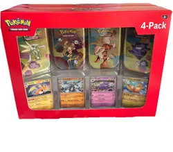 NEW Pokemon 4 Mini Tins 4 Promo Cards Bundle 151 Sam's Club IN HAND - Image 1