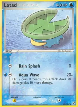 Lotad 63/107 EX: Deoxys Pokemon Card NM - Image 1