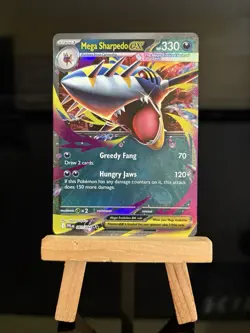 MEGA SHARPEDO EX 061/094 Phantasmal Flames NM Double Holo Rare Pokemon TCG Card - Image 1