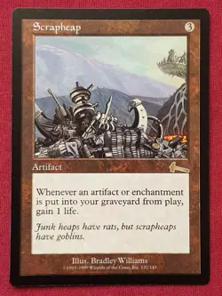 Magic The Gathering URZA'S LEGACY SCRAPHEAP artifact card MTG - Image 1