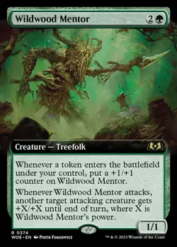 MTG Magic the Gathering Wildwood Mentor (374/515) Wilds of Eldraine LP - Image 1