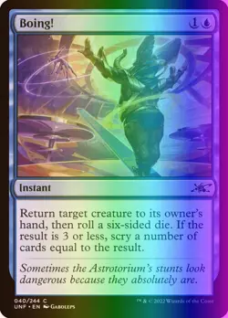 MTG Magic the Gathering Boing! (40/689) Unfinity LP FOIL - Image 1