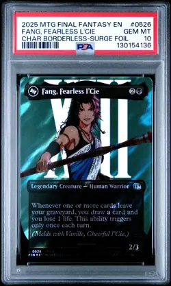 2025 MAGIC: THE GATHERING FINAL FANTASY SURGE FOIL FANG, FEARLESS L'CIE PSA 10 - Image 1