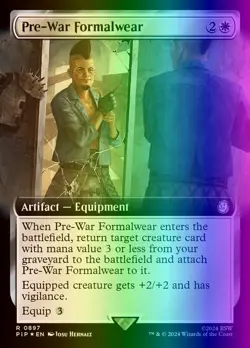 MTG Magic the Gathering Pre-War Formalwear (897/1189) Fallout LP FOIL- SURGE - Image 1