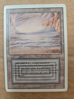 MTG Magic The Gathering LP-MP Revised UNDERGROUND SEA - Image 1
