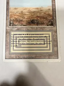 Magic the Gathering MTG Scrubland - Revised Edition MP - Image 3