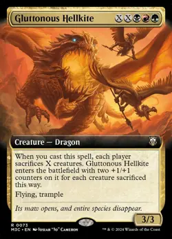 MTG Gluttonous Hellkite (73/782) Modern Horizons 3 Commander NM - Image 1